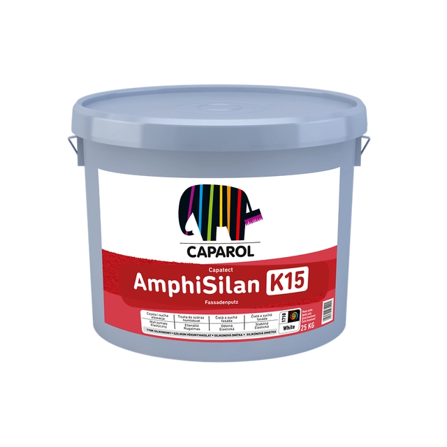 Caparol AmphiSilan Fassadenputz silicone plaster K15 white 25 Kg