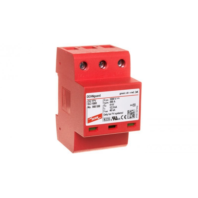 Surge arrester C Type 2 PV 1000V DC 3P 12,5kA 4kV DEHNguard compact YPV SCI 1000 950530