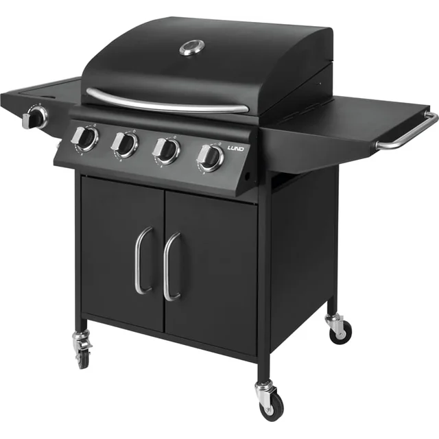 4+1 gas grill with cabinet and side burner