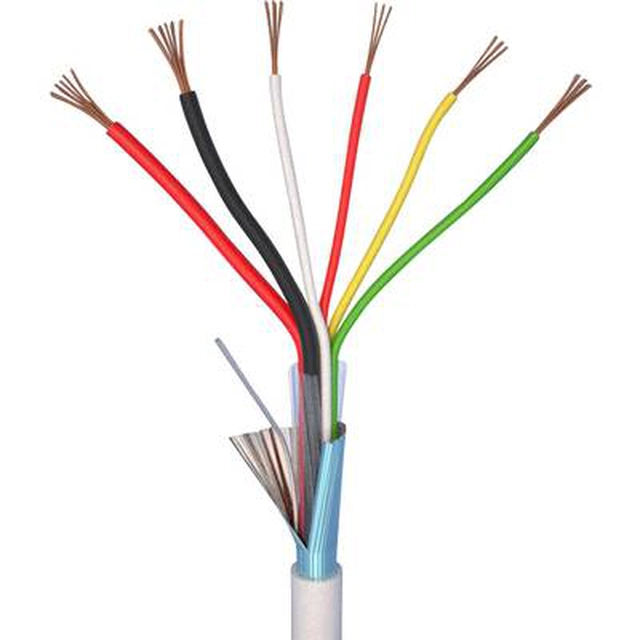 ELAN 70I141 Alarm cable LiYY 4 x 0.22 mm² + 2 x 0.50 mm² White 10 m
