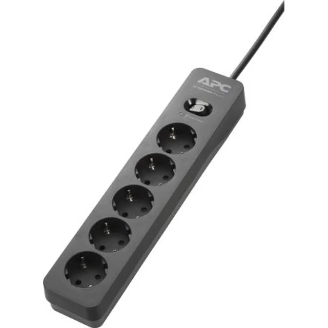 APC Essential surge protection power strip 5 sockets 1.5 m black (PME5B-GR)