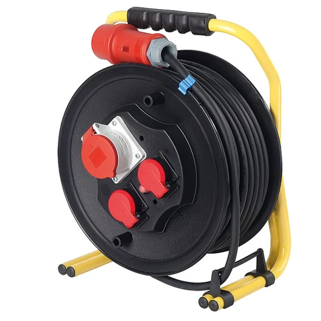 Cable drum 30m 5x2.5 three-phase CEE with safety, professional IP44