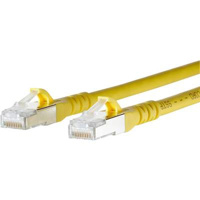 RJ45 Network connection cable, CAT 6A S / FTP [1x RJ45 plug - 1x RJ45 plug] 1 m, yellow BTR Netcom