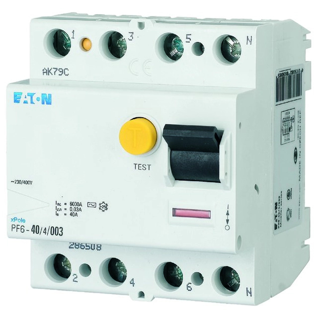 RCD 6kA PF6-63/4/01-A