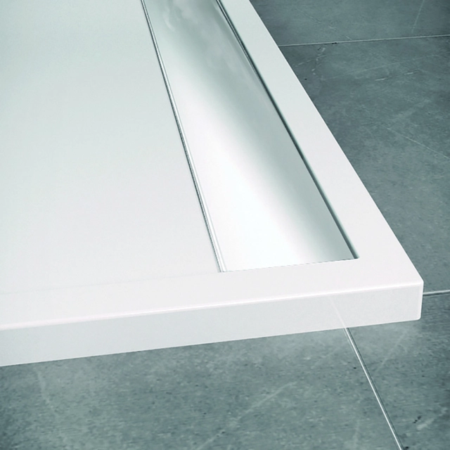 SANSWISS ILA cast marble shower tray, čtvrtkruh100x100x3,5 cm, white WIR551005004