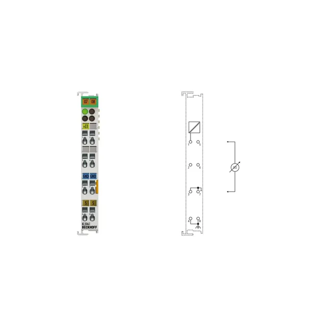 KL3061 | Bus terminal, 1-kanałowe analog input, voltage, 0...10 V, 12-bitowe, single-ended
