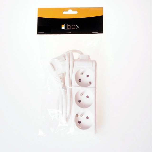 Libox 3 sockets, white, 5m (LB0080-5)