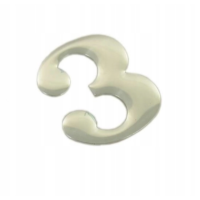 DIGIT HOUSE NUMBER FOR HOUSE DOORS SELF-ADHESIVE CHROME