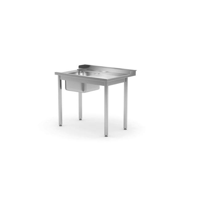 Loading table for dishwashers with a sink without a shelf - right | 1100x760x850 mm