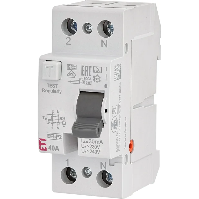 ETI 002061253 Residual current circuit breaker - 6 kA EFI6-P2 AC 63 / 0.03