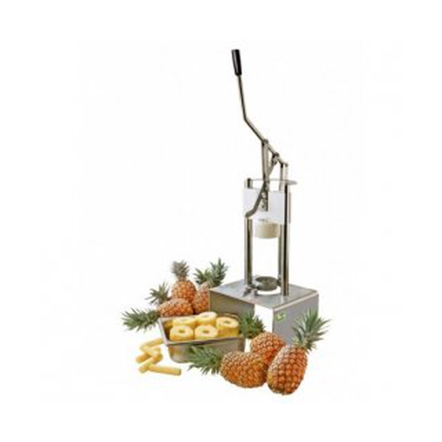 L.TELLIER Pineapple peeler and slicer professional 2 in 1 with stand, calibration 95 mm
