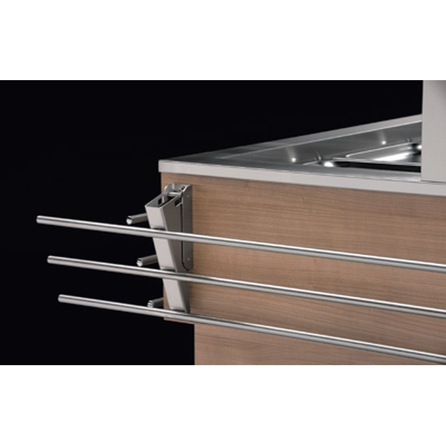 SCOSPAVX + Shelf made of profiles, stainless steel on the side