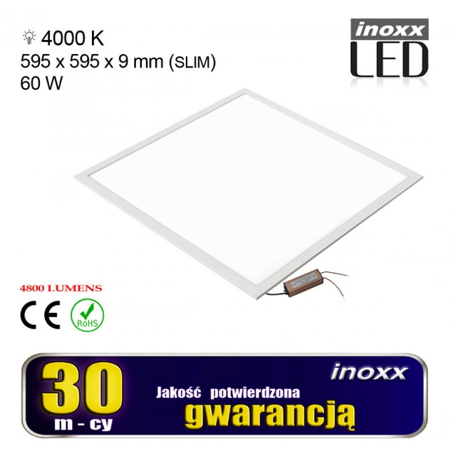LED panel 60x60 60w ceiling lamp, coffer 4000k neutral