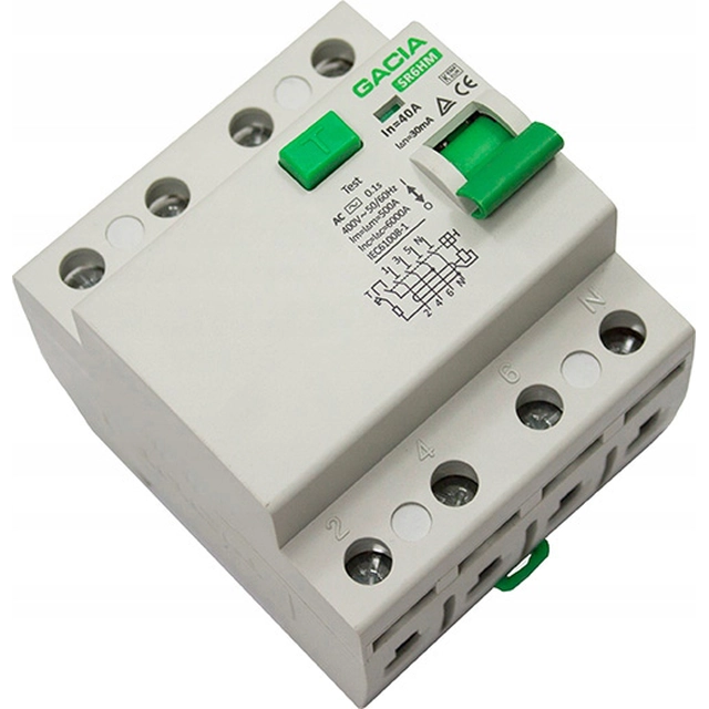 GACIA RESIDUAL CURRENT SWITCH 40A 4P 30mA AC