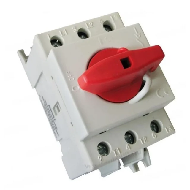 Rotary modular switch 3 pole 80A 0-1 ON-OFF IP20 mounting on rail or with screws