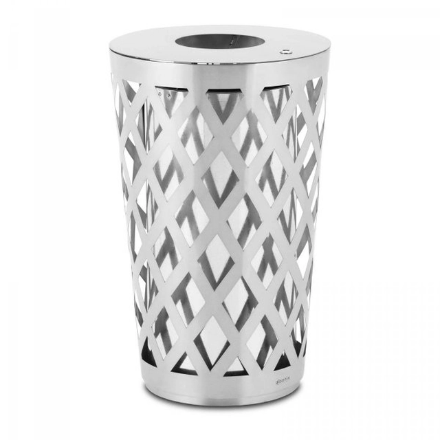 Waste bin - round - stainless steel / galvanized steel - gray ULSONIX 10050322 ULX-GB30