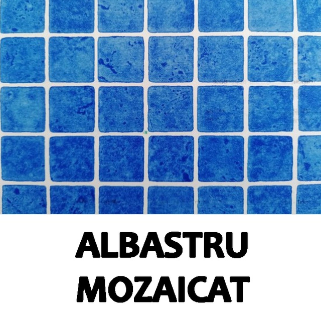 Swimming pool cladding liner, mosaic 1.5 mm Blue