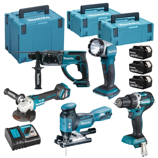 A set of power tools18V Makita ComboDLX5044TJ