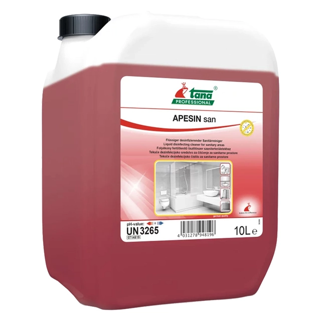 Tana professional Apesin SAN disinfectant cleaner for chlorine-free surfaces from 1 l dilute 65 l content: 10 l