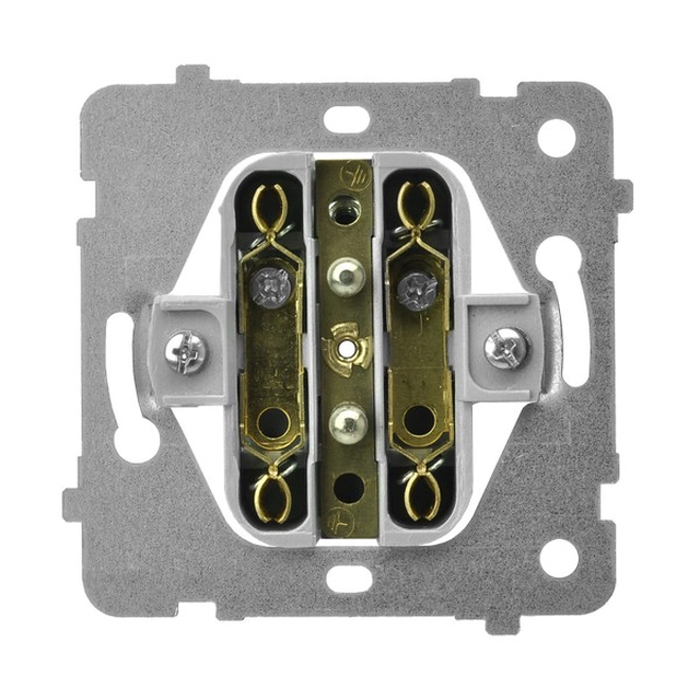 Socket outlet Ospel M1GP-2URZ/G ARIA (elementy) Silver Screwed terminal Metal IP20