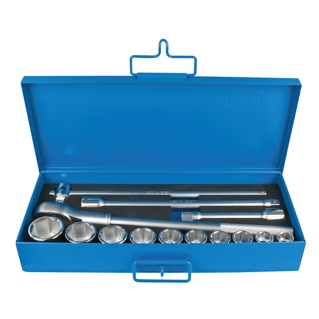 3/4 "tubular wrench head kit in metal box 22 - 50/14