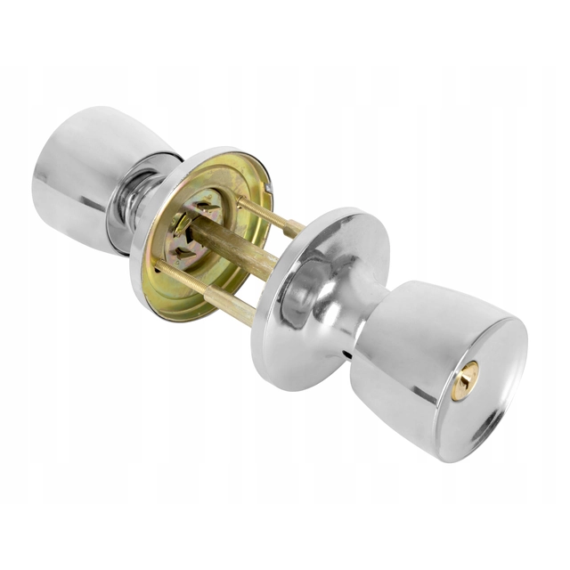 DOOR ROTARY KNOB WITH LOCK CHROME KNOB SET