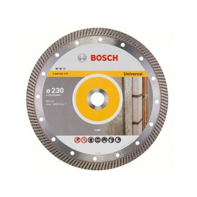 Bosch Expert for Universal Turbo 230x22.2x2.8x12mm diamond cutting disc