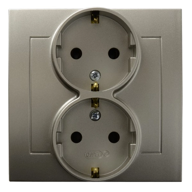 Socket outlet Ospel GP-2WS/45 KIER Screwed terminal Plastic IP20