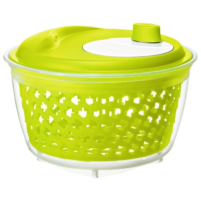 ROTHO salad spinner 4,5 L, transparent/lime