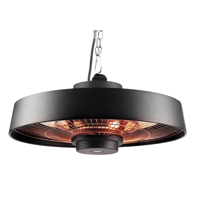 Ceiling heater 2000W, aluminum, with a remote control, switch, halogen lamp heating element