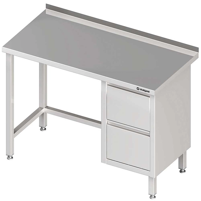 Wall table with two drawer block (P), without shelf 1800x700x850 mm