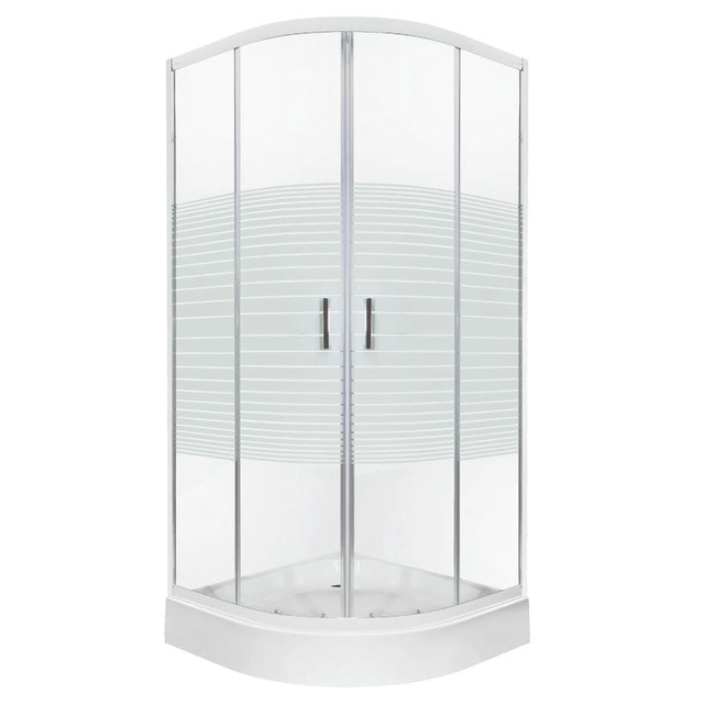 Kerra Madera STR semi-circular shower cabin 90 with a shower tray