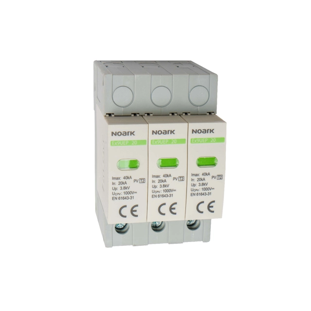NOARK 112910 SPD surge arrester Ex9UEP, type II,1500 VDC,3 modules wide, for ungrounded PV systems