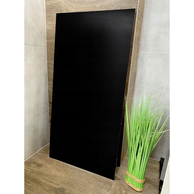 BLACK SMOOTH MATT POTTERY 120x60 SUPER BLACK deep satin BLACK grade I