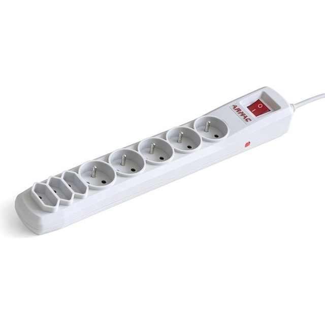 Armac power strip R8 surge protection 8 sockets 1.5 m gray (R8/SZ/15)