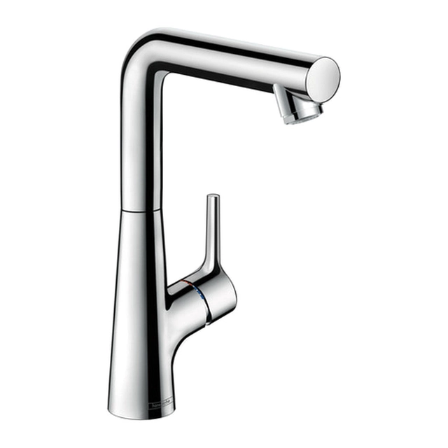 Hansgrohe Talis S - Lever sink faucet 210 with swivel spout and drain set with pull rod, chrome 72105000