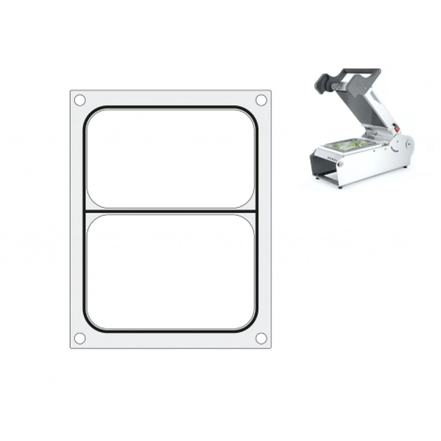 Matrix for a two-sectioned tray 227 x 178 mm Hendi