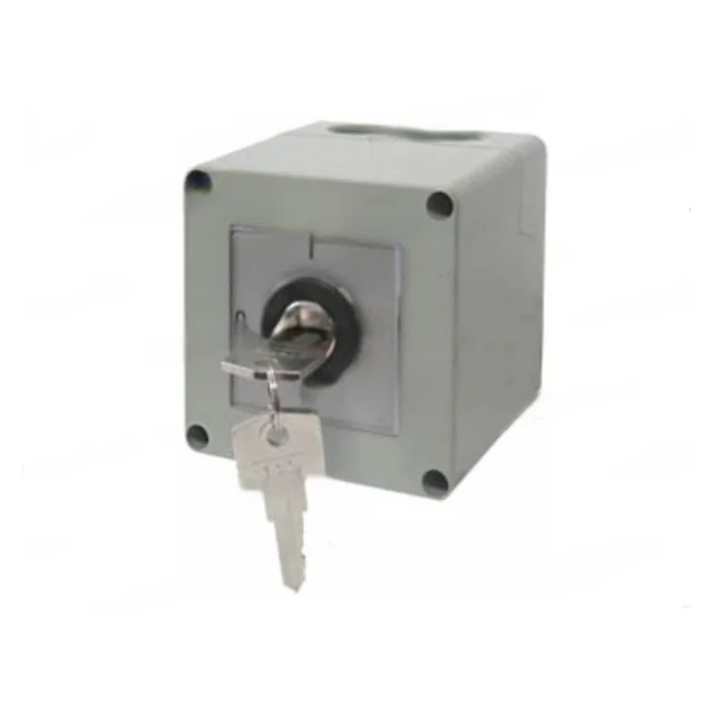 Switch 20A 5.5kw 0-1 ON-OFF 3 poly IP54 75x75mm industrial cam switch boxed with key