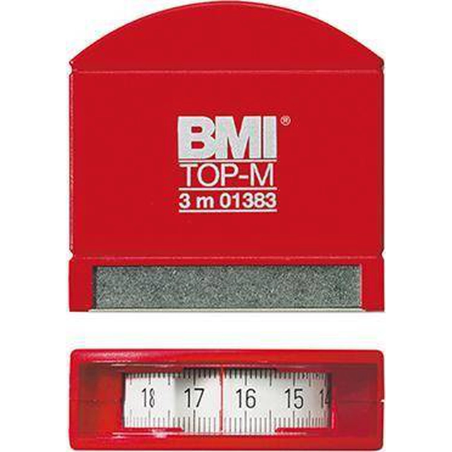 Pocket measuring tape with a window 2mx13mm BMI