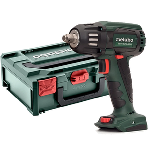 Metabo SSW 18 LTX 400 BL cordless impact driver 18 V | 400 Nm | 1/2 inches | Carbon Brushless | Without battery and charger | in metaBOX
