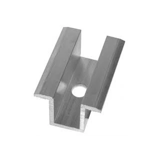 Middle aluminum clamp 24,3 x 36,0 silver 50szt