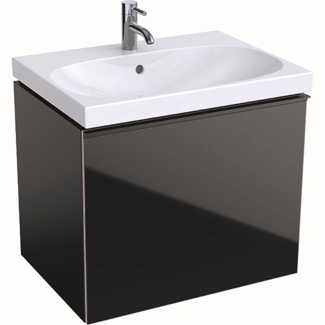 Geberit Acanto washbasin cabinet, 65 cm, Black