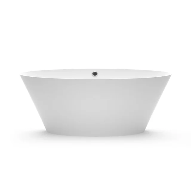 Stone bath Aura Beira 1 white, 194x81 cm, with overflow