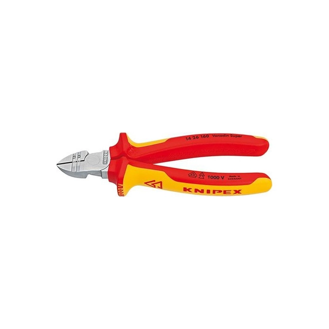 Pliers for stripping, insulated at 1000 V, chrome plated, KNIPEX, 160 mm