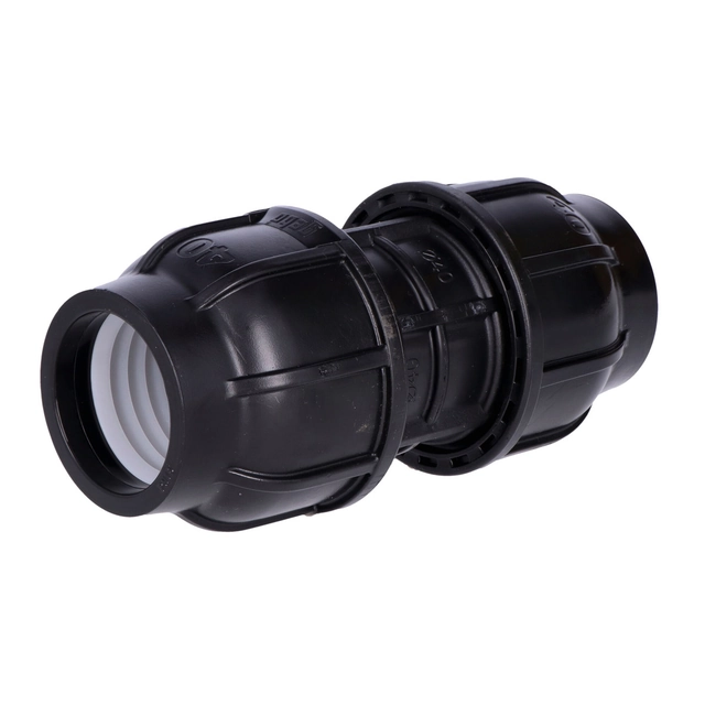 PP compression fitting 40x40 PN16, for PE pipes, black colour