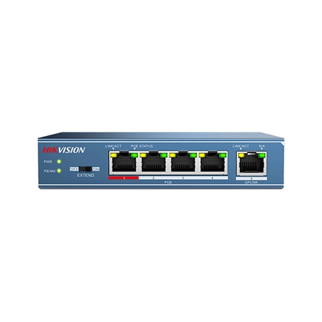 Switch 4 PoE ports, 1 uplink port - HIKVISION