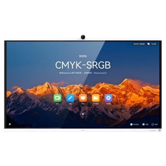 65 colių interaktyvus ekranas, 4K UHD, „Harmony OS“, 8GB RAM, „Wi-Fi“ 6, NFC, kamera, mikrofonas, garsiakalbis – HUAWEI IdeaHub S2