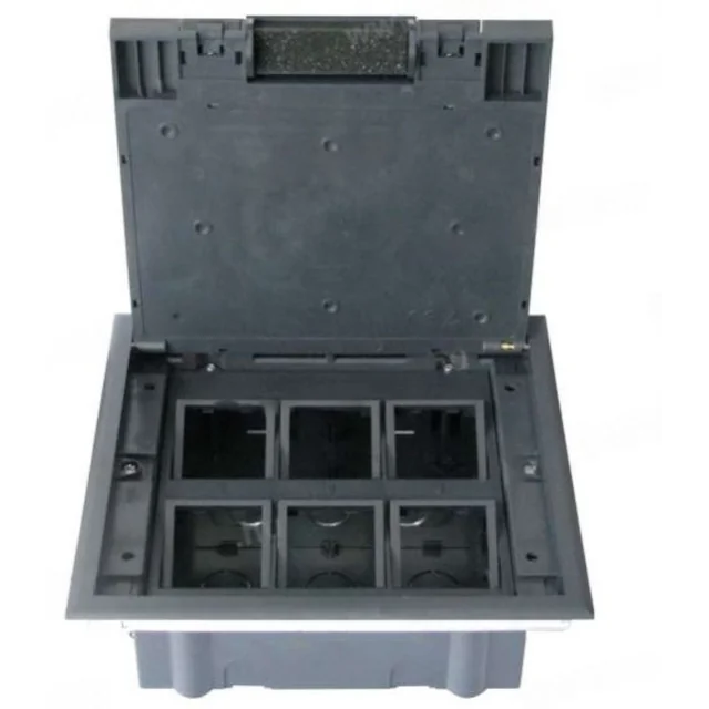 Box embedded in the floor 12 modules IP30 IK10 compatible with TEM modular equipment