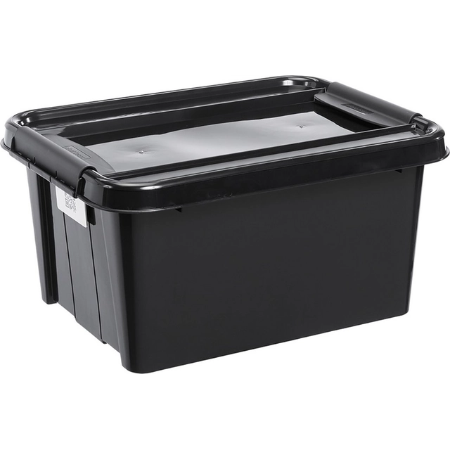storage box REC 32l, 51x39x25,8cm with lid PH BLACK