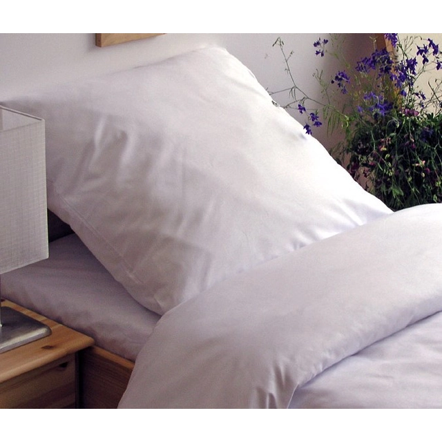 White pillowcase - hotel size 50x70 cm linen weave PACKAGE 10 pcs
